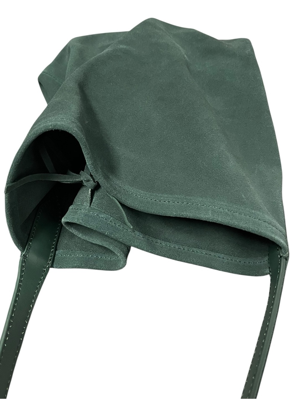 J. CREW BERKLEY Green Suede Leather Bucket Bag - Picture 5 of 5